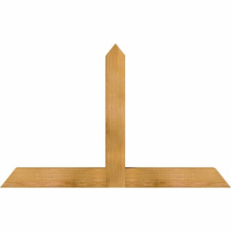 Ekena Millwork Portland Rough Sawn Timber Gable Bracket, Western Red Cedar, 48"W x 30"H x 4"D x 4"F, 15/12 Pitch GBW048X30X0404POR00RWR